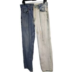Distressed 550 Levis Size 32x32 Bleach Destroyed Utility Thrashed Streetwear Men